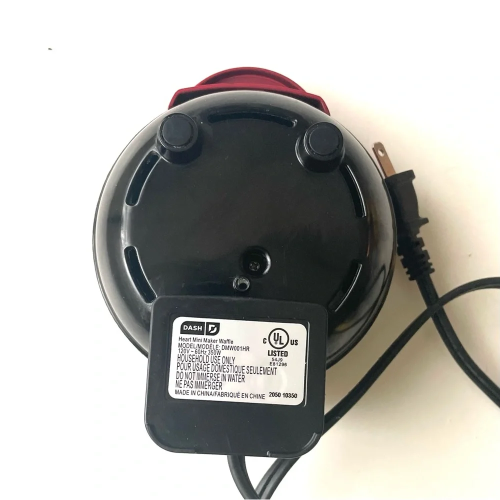 Dash Red Heart Mini Waffle Maker